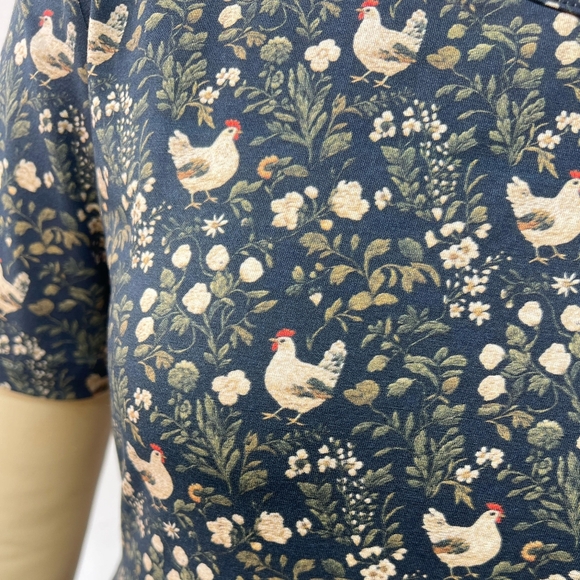Cotton Chicken Print Dress - Picture 3 of 3